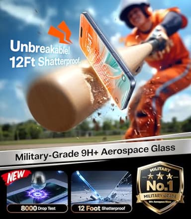 TORRAS Military-Grade for iPhone 16 Pro Screen Protector Privacy, [9H+] Full Coverage Tempered Glass, [TOP 25° Anti-Spy], Easy Install, Bubble-Free, Case-Friendly, 6.3'', 2-Pack - Image 4