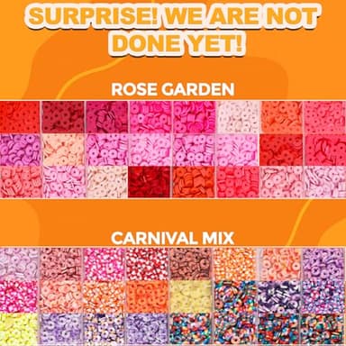 23000+ Clay Beads Bracelet Making Kit for Girls-120 Colors 6 boxes, Polymer Heishi Beads for Jewelry Making Kit, Charms for Bracelets,Bead Board Arts and Crafts Gifts for kids Fun Crafts for adults - Image 6