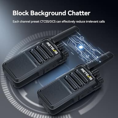 Retevis RT68 Walkie Talkies with Earpiece, Portable FRS Two-Way Radios Rechargeable, with 6 Way Multi Unit Charger, Hands Free, Long Range, Rugged 2 Way Radios 6 Pack for Adults School Church - Image 6