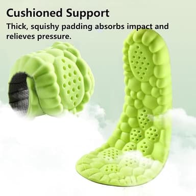 SolaraPickleball Insoles for Women Men, 4D Cloud Comfort Breathable Cushion Memory Foam Shoe Inserts Pickle Ball (1 Pair, Men 9.5-10.5/ Women 10.5-11.5) - Image 3