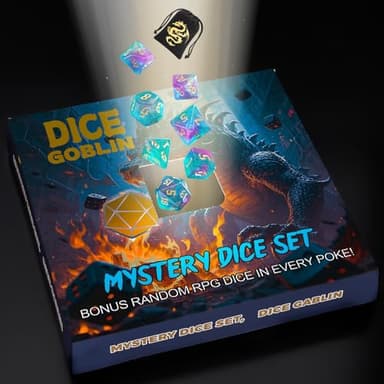 CiaraQ Mystery DND Dice Sets - Random 9 Complete Polyhedral Dice Sets with 9 Random Bags, Wide Range of Patterns, Surprise Blind Box DND Gifts for Dungeons & Dragons, Role Playing Table Game - Image 2