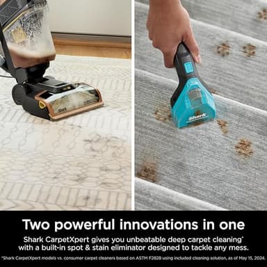 Shark EX301 CarpetXpert HairPro Pet with StainStriker, Corded Upright Deep Carpet, Rug & Upholstery Cleaner, Pet Stain Remover, Gray (Renewed) - Image 2