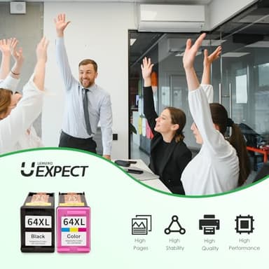 Remanufactured for 64XL Ink Cartridge Combo Pack Replacement for HP 64 Ink Cartridges Black and Color Combo Pack Fits for HP Envy Photo 7855 7858 7155 7120 7800 6252 6255 7158 7100 Tango Printer - Image 8