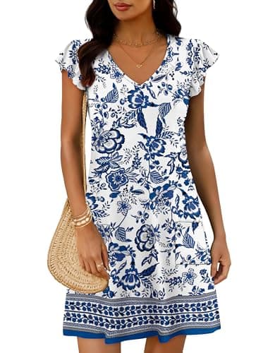 OFEEFAN Plus Size Summer Dresses Women 2025 Seniors Sundresses Plus Size Boho Hawaiian Casual Elegant Classy Date Outfits Print 07 2XL - Image 3