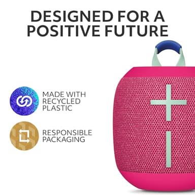 Ultimate Ears WONDERBOOM 4 Portable Waterproof Bluetooth Speaker with Big Bass and 360-Degree Sound, Dustproof Floating Speaker with 131ft (40m) Range - Pink (Renewed) - Image 6