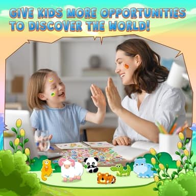 3200+ Stickers for Kids, 3D Puffy Sticker, 64 Different Sheets, Cute Animals Stickers for Boys Girls Teachers, Classroom Reward, Craft Scrapbooking, Party Gift - Image 7