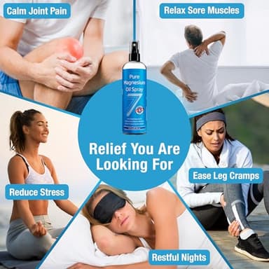 Seven Minerals Pure Magnesium Oil Spray, Big 12oz, USP Grade, Extra Strength, for Feet, Sleep, Muscle Pain & Cramps - Mined in The USA - Image 4