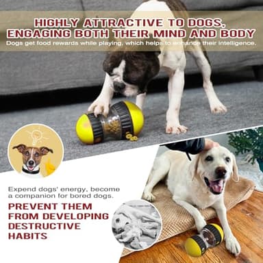 Dog Interactive Toys Dogs Puzzles Feeder Adjustable Food Dispensing Treat Dispenser Slow Feeding for IQ/Physical Training and Brain Stimulation Large Medium Small Dog - Image 5