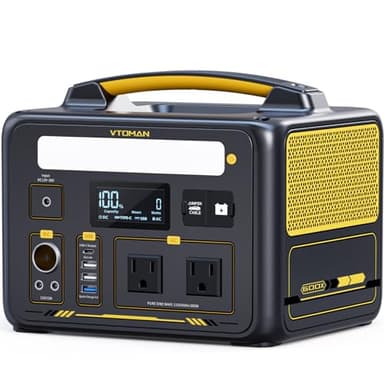 VTOMAN Jump 600X Portable Power Station 600W, 299Wh Solar Generator LiFePO4 Battery Power Station with 600W Pure Sine Wave (Surge 1200W) AC Outlet, PD 60W USB-C, 3x Regulated 12V/10A DC for Camping - Image 1