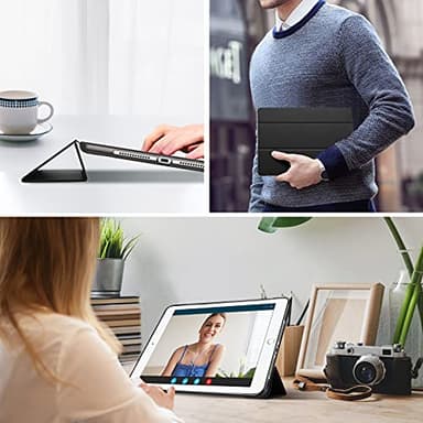 ProCase Smart Case for iPad 9.7 Inch iPad 6th/5th Generation, iPad Air 2/Air 1, Slim Soft TPU Stand Smart Cover for iPad 9.7 2018 2017 Model iPad Air 2 Air 1 -Black - Image 8