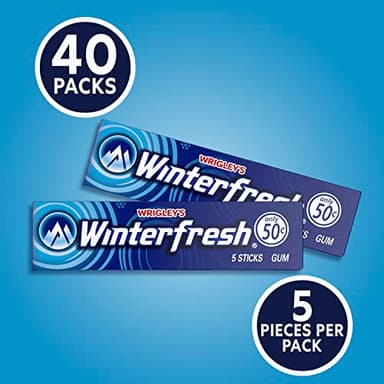 Winterfresh Wrigley's Chewing Gum Bulk Pack, 5 Sticks Per Pack (Pack of 40) - Image 5