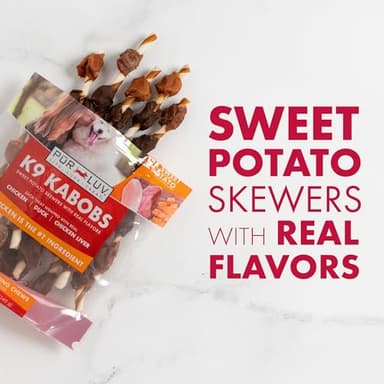 Pur Luv Dog Treats, K9 Kabobs Made with Real Chicken, Duck, and Sweet Potato, 12 Ounces, Dog Snacks, Healthy, Easily Digestible, Long-Lasting, High Protein Treat, Satisfies Urge to Chew - Image 7