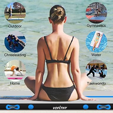 VOFiTNY All Purpose Gymnastics Air Mat 13’x3.3’x4’’ Sturdy Tumble Track for Home/Gym - Image 7