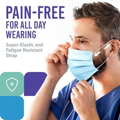 Medtecs Face Mask Disposable – Available in 50 & 2,000 pcs – ASTM Level 1, 3-Ply Breathable, Soft Fit – Adult Size – Ideal for Commuting & Daily Wear - Image 2