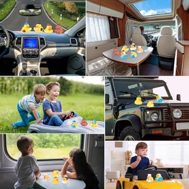 110 Packs Rubber Ducks in Bulk Assortment Jeep Ducks for Ducking, Small Rubber Duckies for Toddler Baby Bath Toys Floater Rubber Duck Bath Pool Toys Kids Party Favors with Mesh Carry Bag - Image 5