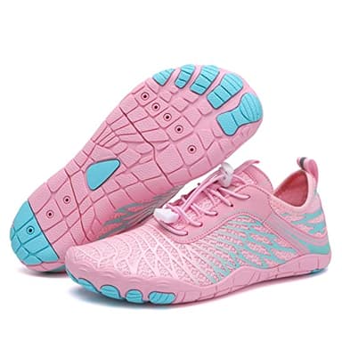 Hike Barefoot Shoes for Women Men Breathable & Non-Slip Athletic Footwear Wide Toe Water Shoes,Designed for Walking,Running&Swimming Pink - Image 1