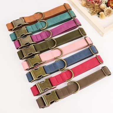 Didog Soft PU Leather Dog Collar, Stylish Quick Released Dog Collars for Small Dogs, Easy Clean Adjustable Pet Collar for Daily Walking, Green, S Fit 10-16" Neck - Image 7