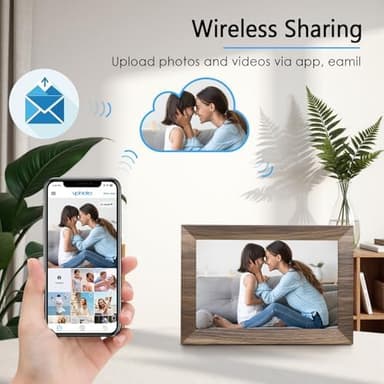 Canupdog 10.1 WiFi Digital Picture Frame, IPS Touch Screen Smart Cloud Digital Photo Frame with 16GB Storage, Wall Mountable, Auto-Rotate, Share Photos From Anywhere Via App, Email - Image 5