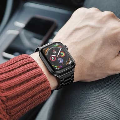 EPULY Metal Band Compatible with Apple Watch Bands for Men 49mm 46mm 45mm 44mm 42mm 41mm 40mm 38mm, Business Stainless Steel Strap for iWatch Bands Series 11 10 9 8 7 6 5 4 3 2 1, SE3 2 1, Ultra3 2 1 - Image 4