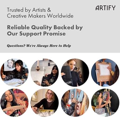 ARTIFY 25-Piece Professional Paint Brush Set – Expert Series Synthetic Nylon Brushes for Acrylic, Oil, Watercolor, Gouache – No Shedding, Canvas Roll Case & Palette Knife, Painter Gifts Art Supplies - Image 7