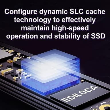 Ediloca 2TB M2 NVME SSD with Heatsink - PCIe Gen4.0 NVMe M.2 2280 3D NAND TLC, 4800MB/s Read, Internal Solid State Drive for PS5/PC, Dynamic SLC Cache, PS5 Storage Expansion, 5-Year Warranty(EN760) - Image 4