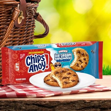 CHIPS AHOY! Chewy Ice Cream Sandwich-Inspired Chocolate Chip Cookies, Limited Edition, 9.9 oz - Image 7