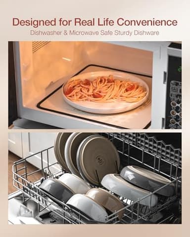 Famiware Milkyway Plates and Bowls Set, 12 Pieces Dinnerware Sets, Dishes Set for 4, Multi-color - Image 5