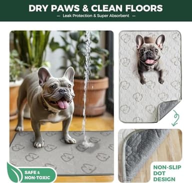 FXW Washable Pee Pads for Dogs, Puppy Pads with Super Absorbent, Specifically Designed for FXW Rollick/Homeplus 24inch 6 Panels Dog Playpen, 31" Hexagon, Khaki, 1 Pack - Image 6