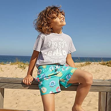 maamgic Boys Swim Trunks Toddler Swim Shorts Little Boys Bathing Suit Swimsuit Toddler Boy Swimwear,Doughnut-Green,3 T - Image 2
