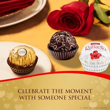 Ferrero Collection, 16 Count, Assorted Hazelnut, Chocolate and Coconut, Valentine's Chocolate Heart Gift Box, 6.2 oz - Image 4