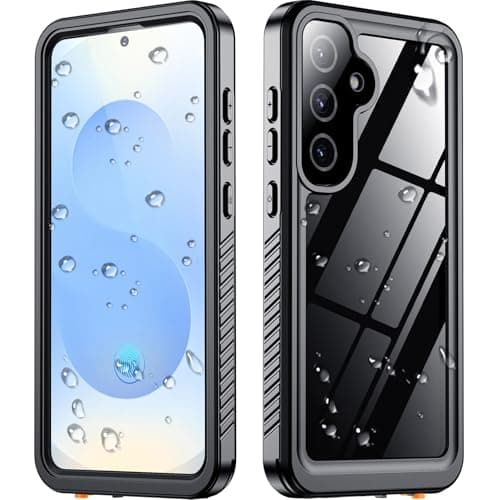 SPIDERCASE Only Designed for Samsung Galaxy S25 Case Waterproof,Built-in [ Screen + Camera Lens Protector][IP68 Underwater] Full Protection Heavy Duty Shockproof Anti-Scratched Phone Case,Black - Image 1