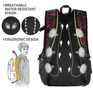 rickyh style School Backpack Travel Bag for Men & Women Lightweight College Back Pack with Laptop Compartmen - Image 4