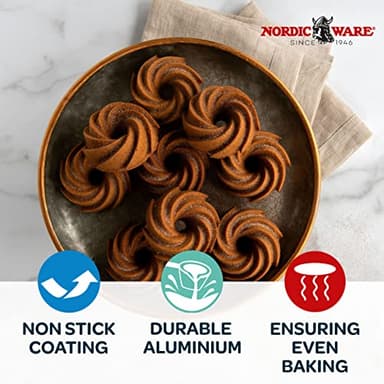 Nordic Ware Heritage Bundtlette Cakes, One Size, Gold - Image 3