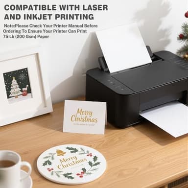 White Cardstock 8.5 X 11, 40 Sheets Card Stock, 75lb/ 200gsm Copy Paper, Cardstock Printer Paper For Art, Drawing, Invitations, DIY Cards, Watercolor, Craft, Construction, School & Office Supplies - Image 4