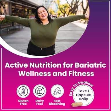 ProCare Health Bariatric Multivitamin 45mg Iron – Once Daily Capsule for Gastric Bypass, Sleeve & Post-Op Support – 90 Easy-to-Swallow Capsules, 3-Month Supply, No Artificial Colors, Gluten-Free - Image 2