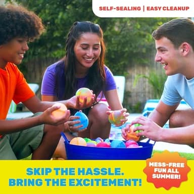 Hydroburst 6-pack Reusable Water Balloons by Relatable, For The Pool, Beach Toys And Outdoor Play Toys, Includes 6 Refillable Balloons - Image 6