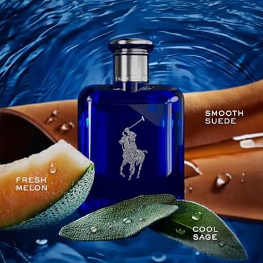 RALPH LAUREN FRAGRANCES Polo Blue - Eau de Toilette - Men's Cologne - Aquatic & Fresh - With Citrus, Sage, and Suede - Medium Intensity - 4.2 Fl Oz - Image 2