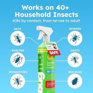 BugMD 32 oz Ant Killer & Bug Spray - Roach and Cockroach Killer Indoor, Spider and Flea Spray for Home, Fly and Insect Defense, Natural, Safe with Essential Oils, Plant-Powered, Pest Control Pack of 2 - Image 5