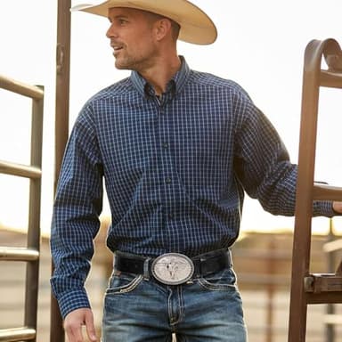 SANSTHS Western Belt Cowboy Belts for Men Women, Western Leather Belts Bull Buckle Belt Embossed Leather Belt for Jeans, Black/Long Bull Buckle - Image 2