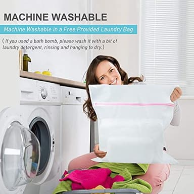 OMYSTYLE Full Body Bath Pillow, Bath Pillows for tub with Mesh Washing Bag & 21 Non-Slip Suction Cups, Spa Bathtub for Head Neck Shoulder and Back Support - 5D Air Mesh & Quick Drying - Image 6