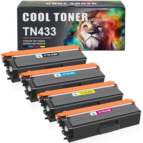 Cool Toner Compatible Toner Cartridge Replacement for Brother TN433 TN-433 TN431 Brother HL-L8360Cdw MFC-L8900Cdw HL-L8260Cdw MFC-L8610Cdw HL-L8360Cdwt Printer Ink (Black Cyan Magenta Yellow, 4 Pack) - Image 1