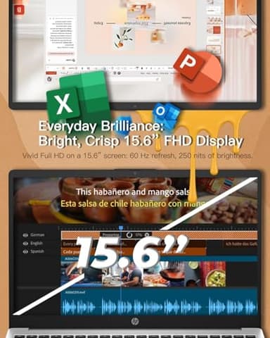 HP 255-G10 Business Laptop Computer - w/Office Lifetime • 15.6" Full HD • Ryzen 3 7330U (up to 4.3 GHz) • Wi-Fi 6 -Windows 11 Pro, for Person Use or Work, Silver(64GB RAM, 2TB SSD) - Image 5