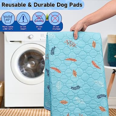 Sunheir Washable Pee Pads for Dogs Extra Large 36" x 72" 2-Pack, Reusable Puppy Pads Pet Training Pads, Waterproof Dog Pee Pads for Crate, Whelping Pad, Non-Slip Protects Against Urine Leakage - Image 3
