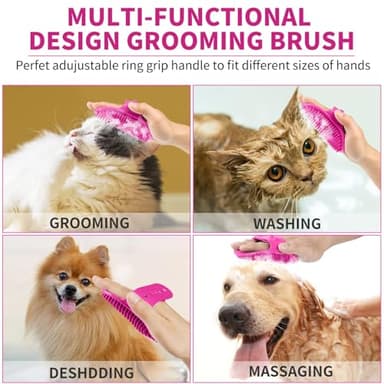 Comotech Portable Pet Foot Washer with Silicone Brush, 3 Absorbent Towels for Small Dogs (Pink) - Image 4