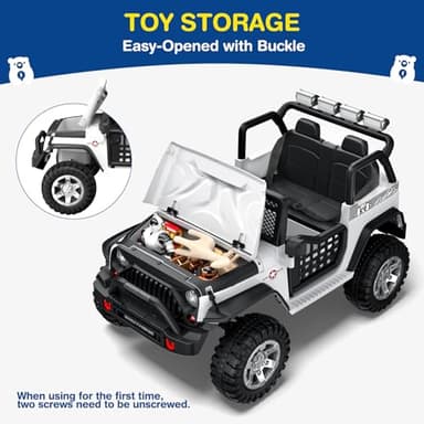 LIGIANT L8 Ride On Car, 2 Seater, 12V Kids Electric Car w/Remote Control, 4-Wheel Suspension, Bluetooth Speaker, Multi Music Modes, 3 Speeds, LED Lights, Xmas & Birthday Gift Ideas for Kids Ages 3+ - Image 6