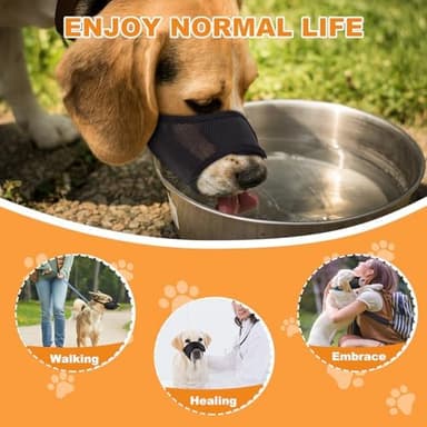 YINGPHIA Dog Mouth, Soft Mesh Mouth for Small, Medium and Large Dogs, Anti-Biting Barking Chewing, Breathable Drinking Adjustable Cleaning, for German Shepherd Husky Labrador Retriever (Blue) (S) - Image 3