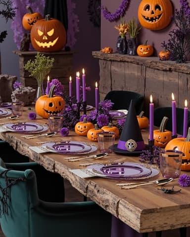 Nervure 350PCS Purple Plastic Plates - Purple Plastic Dinnerware Sets for 50 Guests - 100 Disposable Plates, 150 Gold Silverware, 50 Cups, 50 Napkins for Wedding & Party - Image 5