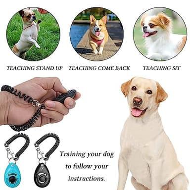 STMK Dog Treat Pouch Dog Clicker Training Kit, Dog Training Treat Pouch Dog Clicker for Training, 3 Ways to Wear Easily Carries Treat Pouches for Pet Training (Blue) - Image 5