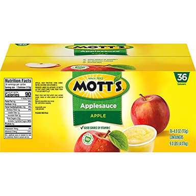 Mott's Applesauce, 4 Oz Cups, 36 Count, No Artificial Flavors, Good Source Of Vitamin C, Nutritious Option For The Whole Family - Image 2