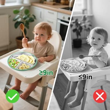 BUSOHA 3 Pack Stainless Steel Kids Plate with Suction - 9” Divided Toddler Baby Plates with Silicone Sleeves Non-Slip 2-in-1 Anti Breakage Metal Toddler Bowls Microwave Dishwasher Safe - Image 5
